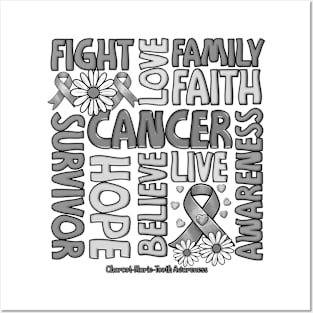 Charcot-Marie-Tooth Awareness - Fight love survivor ribbon Posters and Art